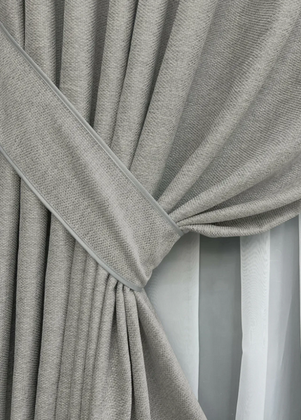 Комплект штор штор фактурний льон преміум, колекція &ldquo;Grand Linen&rdquo;, колір світло-сірий 2041ш 33-1031 2041ш33-1031-11 фото