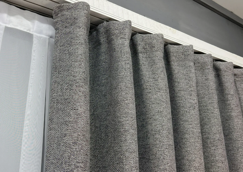 Комплект штор фактурний льон преміум, колекція &ldquo;Grand Linen&rdquo;, колір сірий 2027ш 33-1026 2027ш33-1026-11 фото