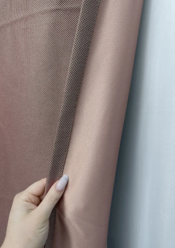 Комплект штор, преміум класу льон фактурний,колекція &laquo;Royal Texture&raquo; колір пудровий лб26ш-11 фото
