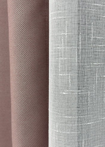 Комплект штор, преміум класу льон фактурний,колекція &laquo;Royal Texture&raquo; колір пудровий лб26ш-11 фото