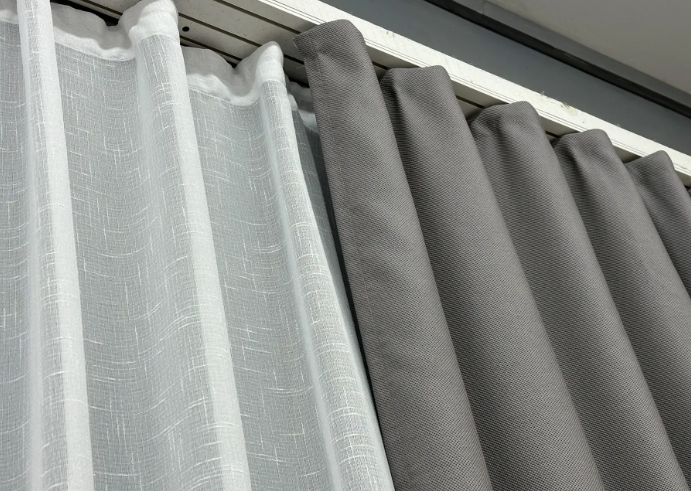 Комплект штор, преміум класу льон фактурний,колекція &laquo;Royal Texture&raquo; колір сірий лб25ш-11 фото