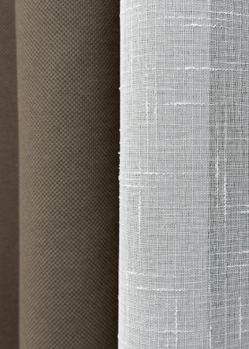 Комплект штор, преміум класу льон фактурний,колекція &laquo;Royal Texture&raquo; колір какао лб28ш-11 фото