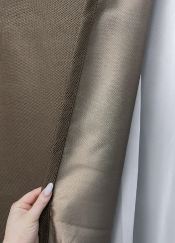 Комплект штор, преміум класу льон фактурний,колекція &laquo;Royal Texture&raquo; колір какао лб28ш-11 фото