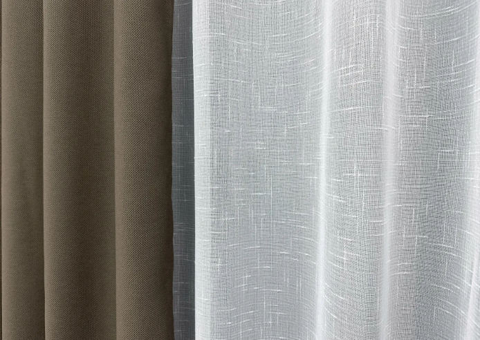 Комплект штор, преміум класу льон фактурний,колекція &laquo;Royal Texture&raquo; колір какао лб28ш-11 фото