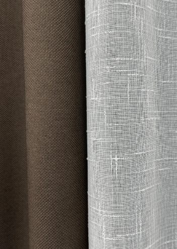 Комплект штор, преміум класу льон фактурний,колекція &laquo;Royal Texture&raquo; колір шоколадний лб29ш-11 фото
