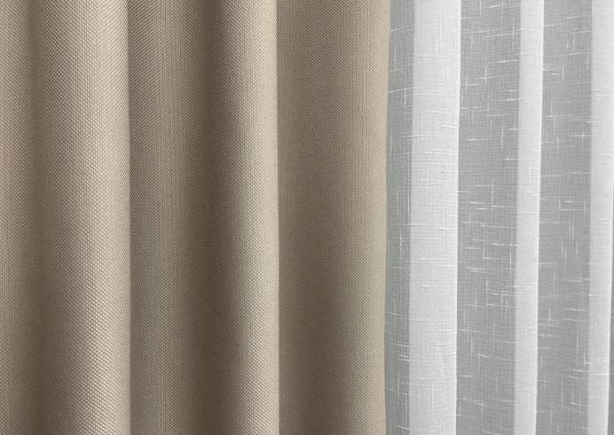 Комплект штор, преміум класу льон фактурний,колекція &laquo;Royal Texture&raquo; колір бежевий лб32ш-11 фото